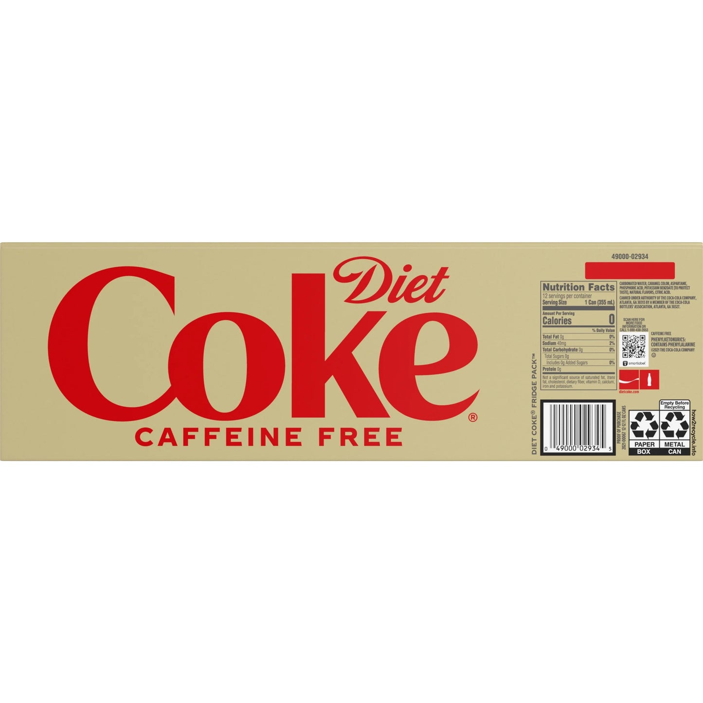 Caffeine Free Soda Pop, 12 Fl Oz, 12 Pack Cans