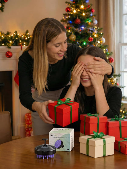 Hair Scalp Massager, Scalp Scrubber with Soft Silicone Bristles for Hair Growth & Dandruff Removal, Hair Shampoo Brush for Scalp Exfoliator, Black