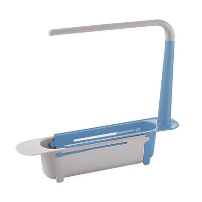 Sinkspace™ 2-In-1 Telescopic Sink Storage Rack – Adjustable, Expandable Sponge Holder for Effortless Kitchen Organization