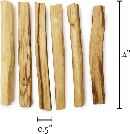 Palo Santo - Incense Sticks for Stress Relief, Spiritual Cleansing, Home Purification, Healing, Meditation, Gifts - Aromatic Holy Wood Incense - 100% Natural, Sustainable, Wild Harvested. (Pack of 12)