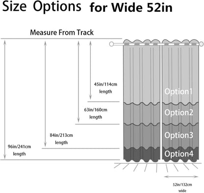 2 Panels Silver Grey Faux Silk Curtains Gray Blackout Curtains for Bedroom 52 X 96 Inch Room Darkening Satin Drapes/Curtains, Thermal Insulated Blackout Window Curtains for Living Room