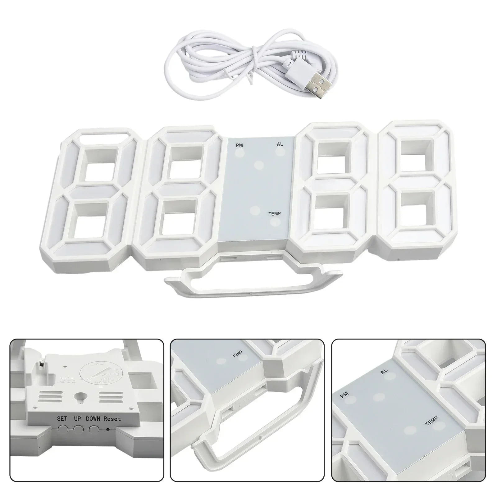 Glowdigit™ 3D LED Wall Clock – Modern Time, Bold Style